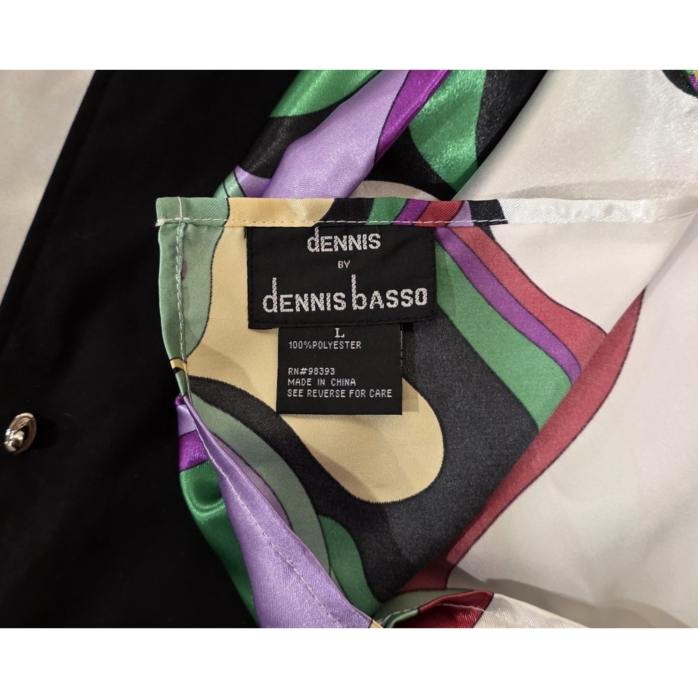 Dennis by Dennis Basso Black Women's Coat, with Matching Scarf. Size L - Picture 8 of 8